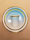 Birthday Festival party Christmas theme gradient color gilded laser paper cups and plates can be customized. Factory wholesale. Large quantity discount. Combination set 1 Item Picture